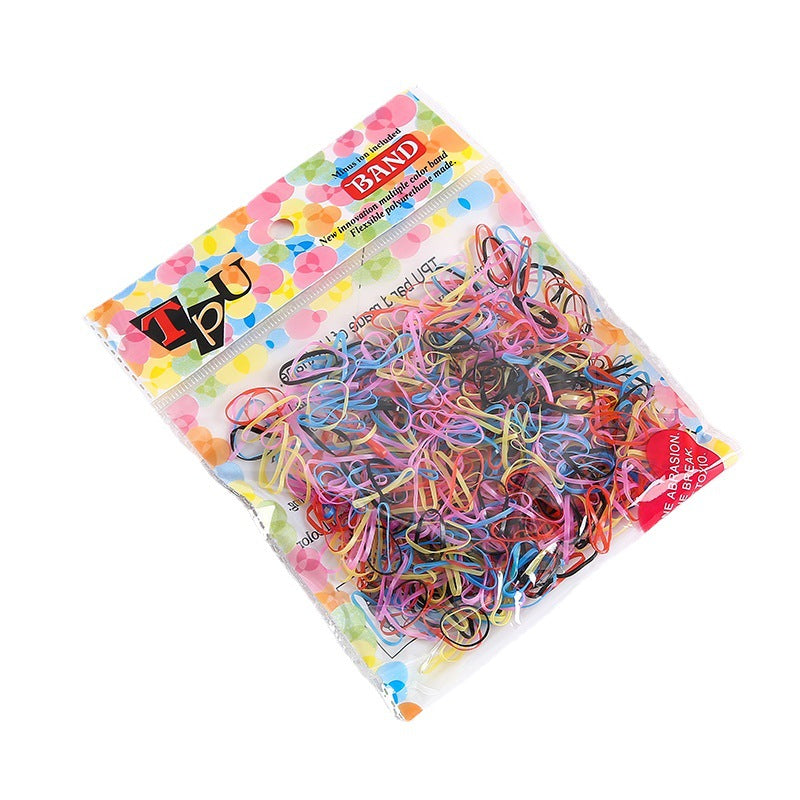 Wholesale Bagged children's does elastic circle cute disposable children's rubber band